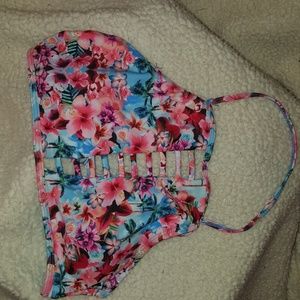 flower bathing suit top- halter style