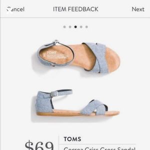 Toms Sandals, size 7.5, EUC