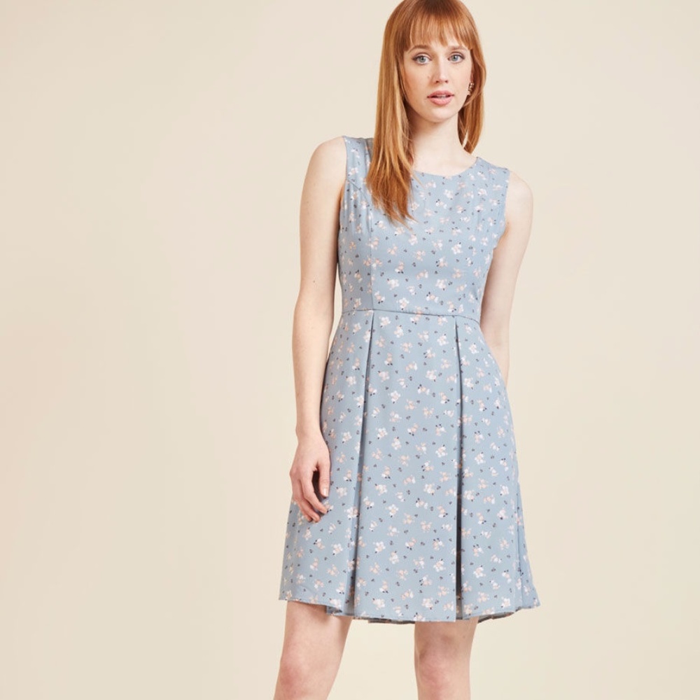 I Rest My Grace A-Line Dress in Poodles in M