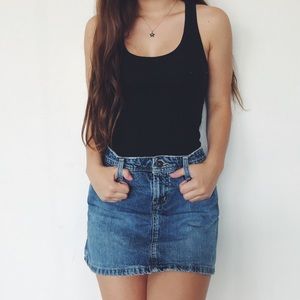 Dark Wash Jean Skirt