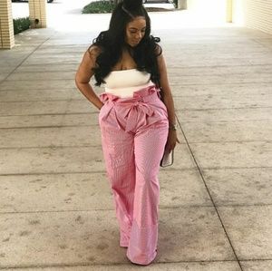 Zara Palozzo Striped Trousers