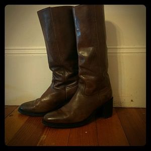 Frye Cognac Distressed Boots