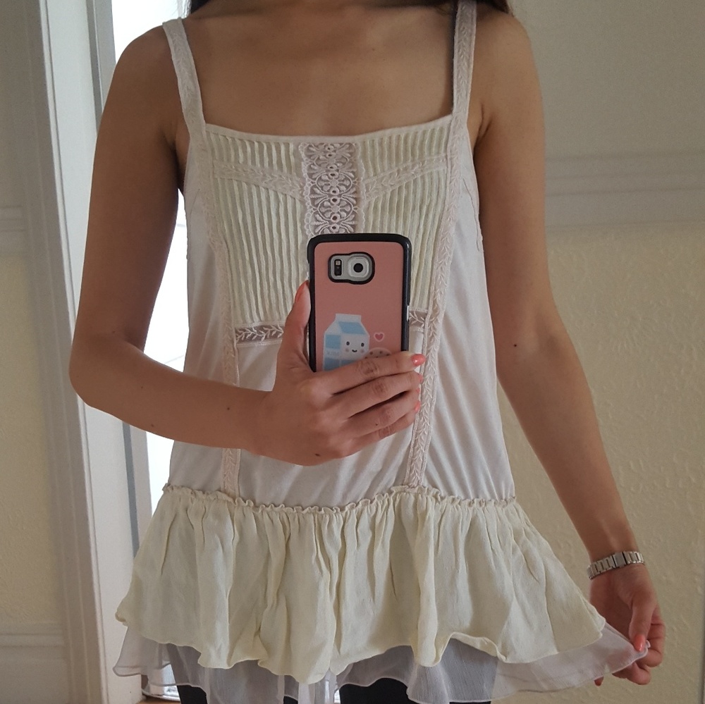 Free People silky tunic top