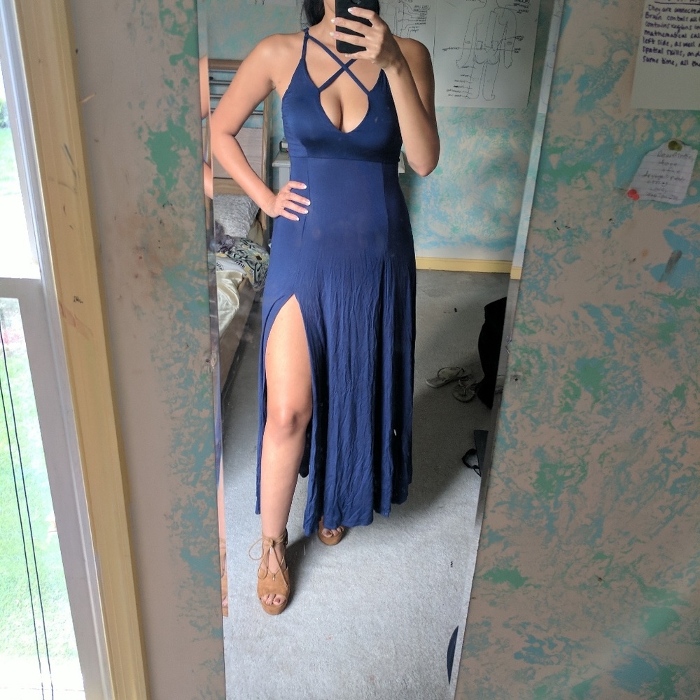 Blue maxi dress