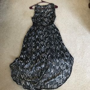 F21 High Low black and white dress.