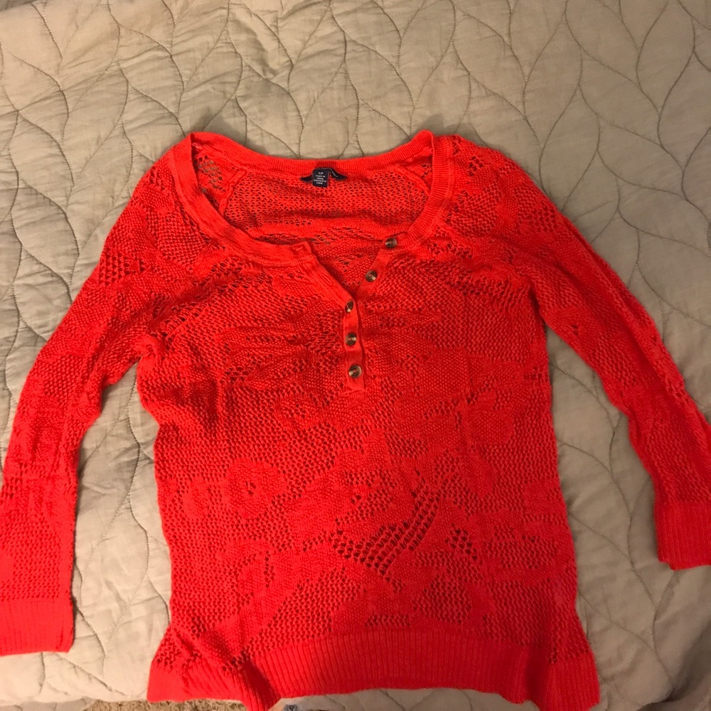 Light sweater. Perfect for wearing a tank under it