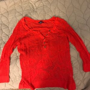 Light sweater. Perfect for wearing a tank under it