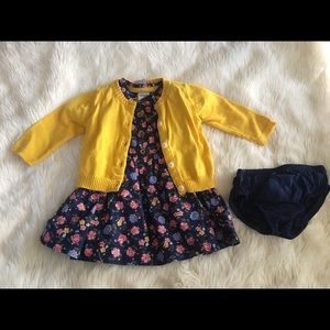 Carter's Floral dress & Cardigan