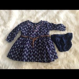 Carter's Navy Long Sleeve Floral Dress