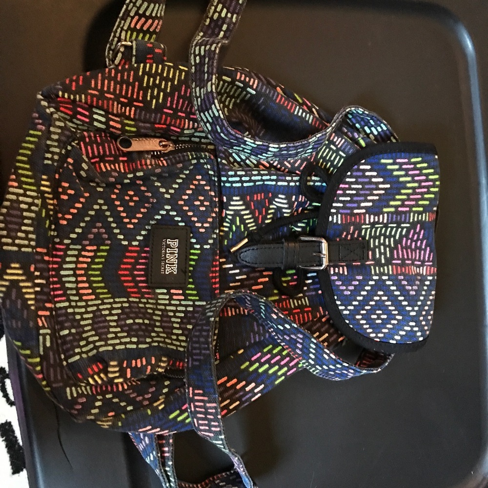 Pink mini backpack multi color
