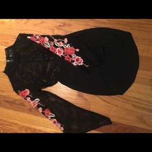 NWOT LF embroidered sleeve dress