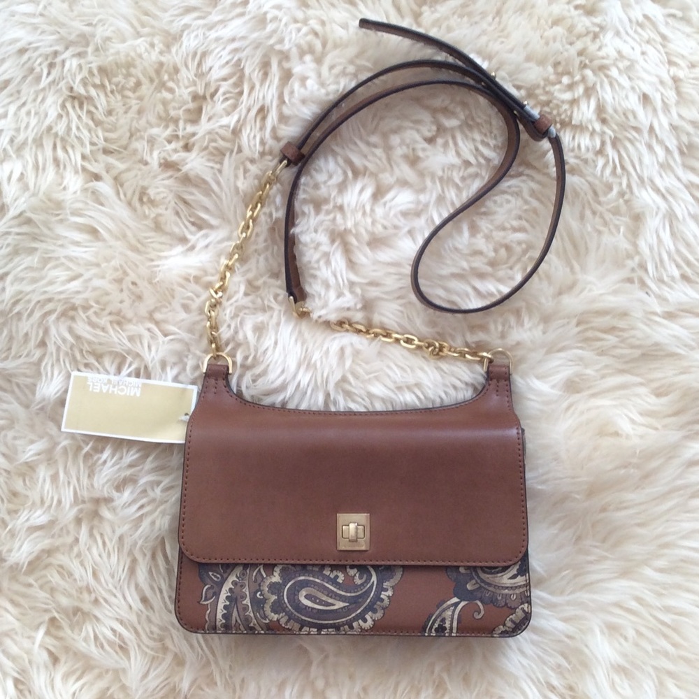 NWT Michael Kors Leather Messenger Crossbody Bag