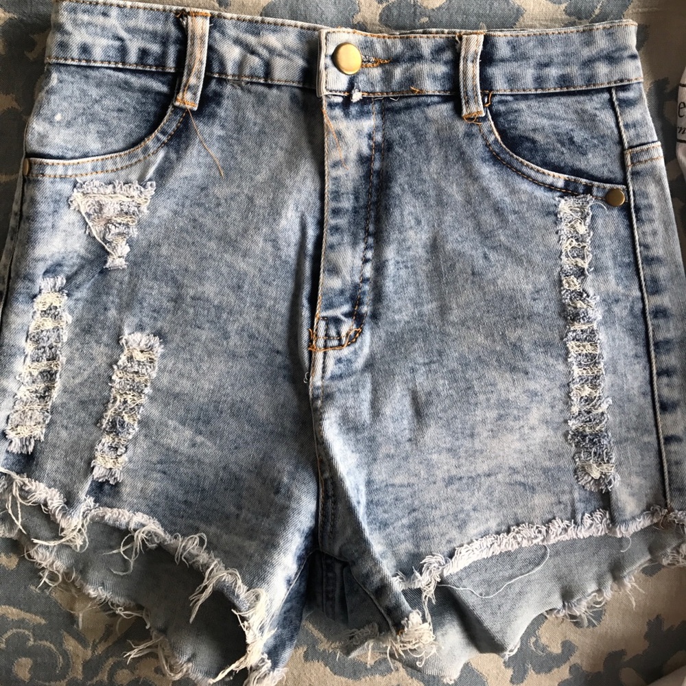 Destroyed Jean Shorts