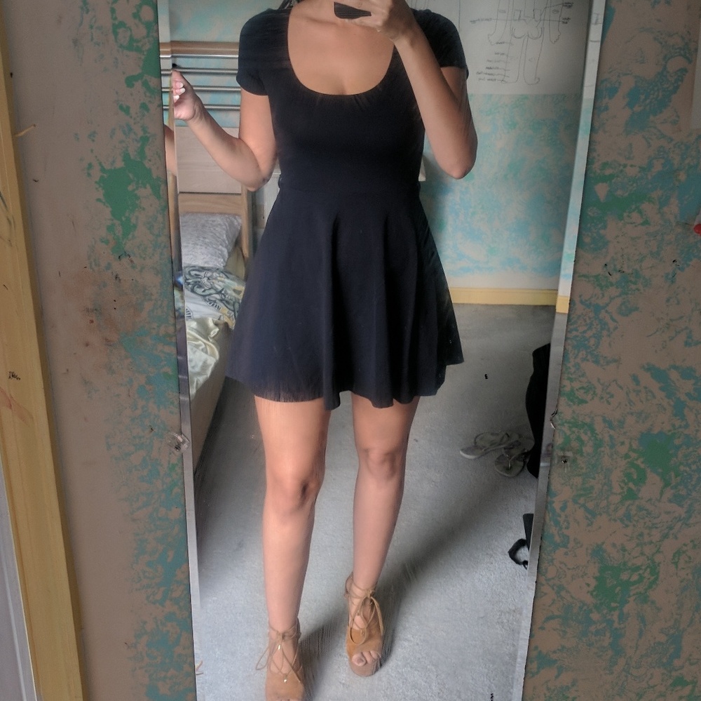 Black skater dress