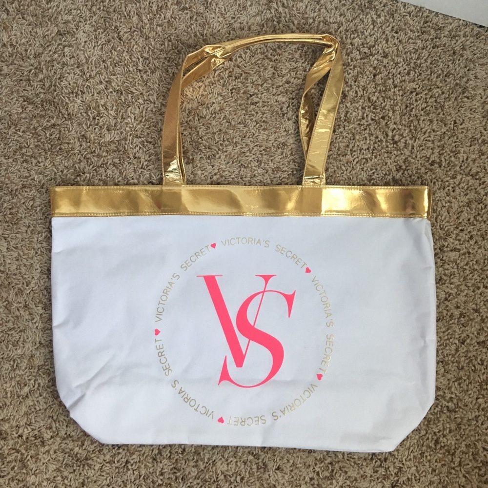 VS Gold & White tote