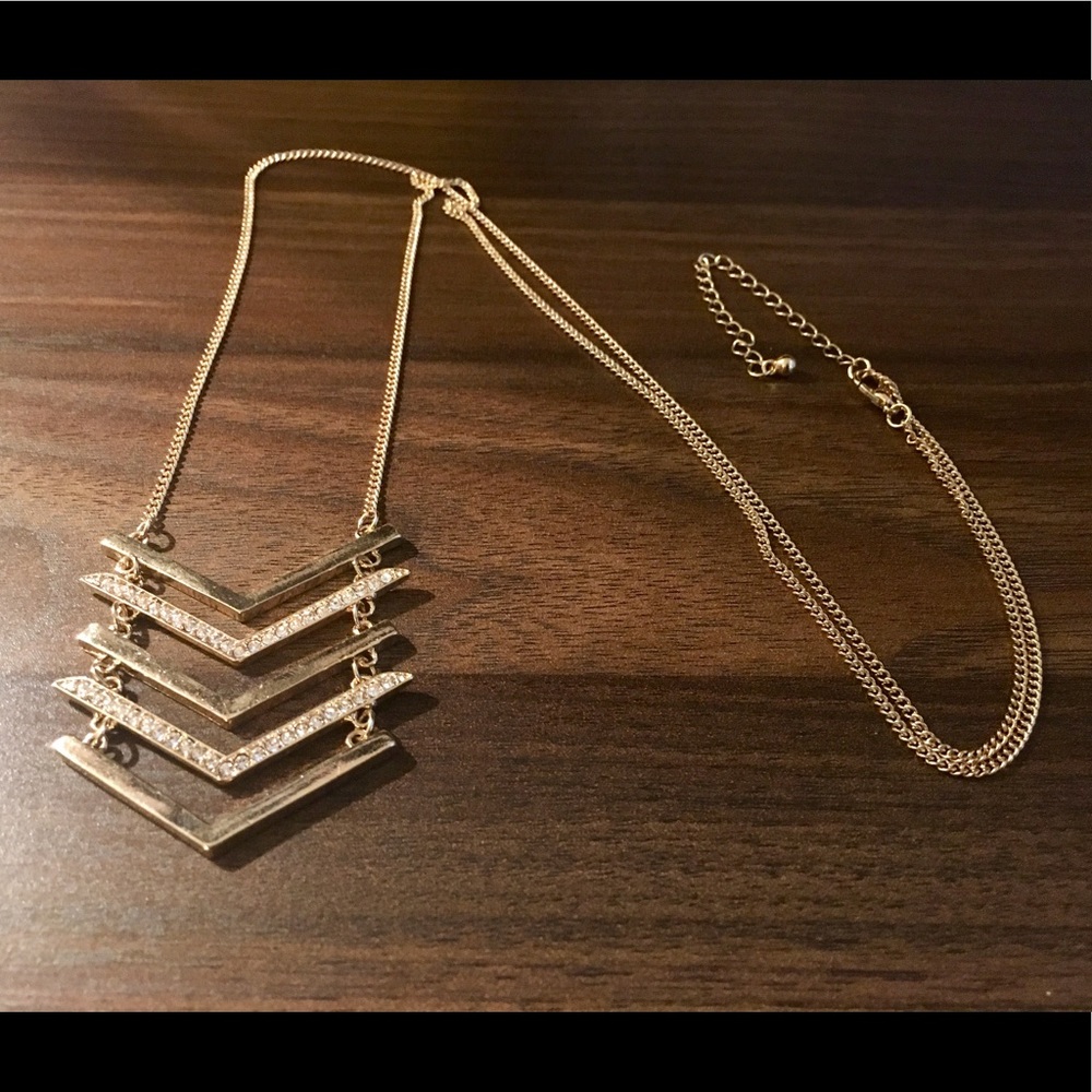 Francesca's Pavè Chevron Necklace
