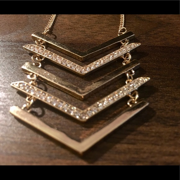 Francesca's Pavè Chevron Necklace - Picture 2 of 2