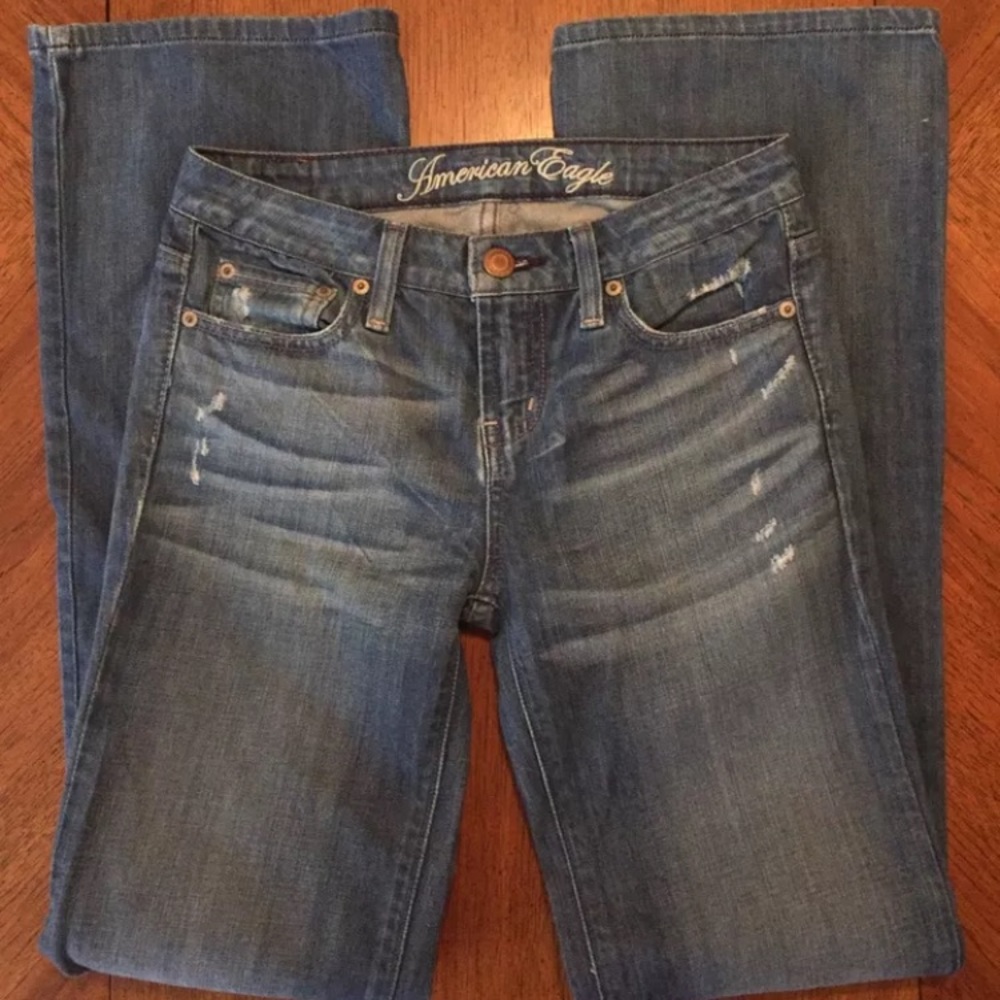 American Eagle Jeans Distressed Denim Women 0