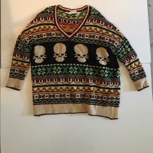 Knit skull sweater