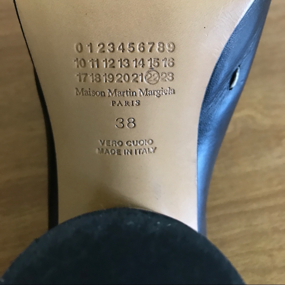 Maison Margiela Black Leather Mules 38 - Picture 5 of 7