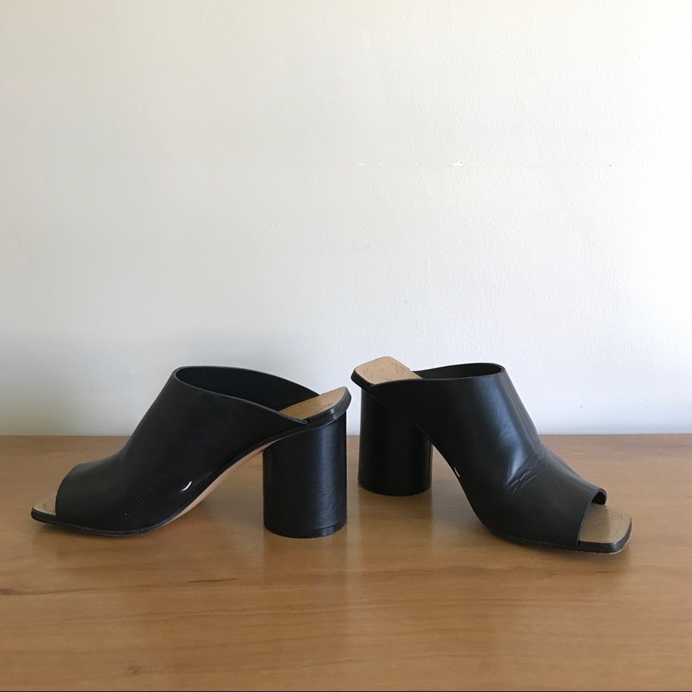 Maison Margiela Black Leather Mules 38 - Picture 4 of 7