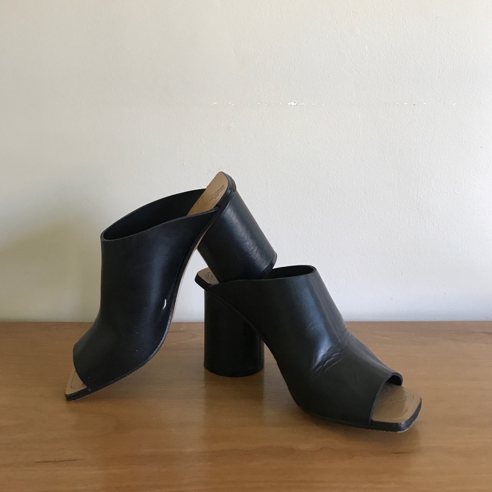 Maison Margiela Black Leather Mules 38 - Picture 1 of 7