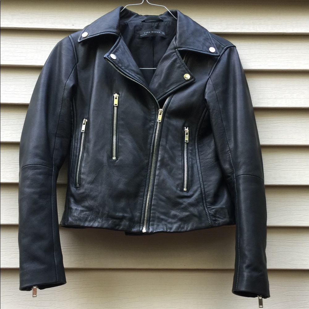 Zara Women Authentic Leather Jacket