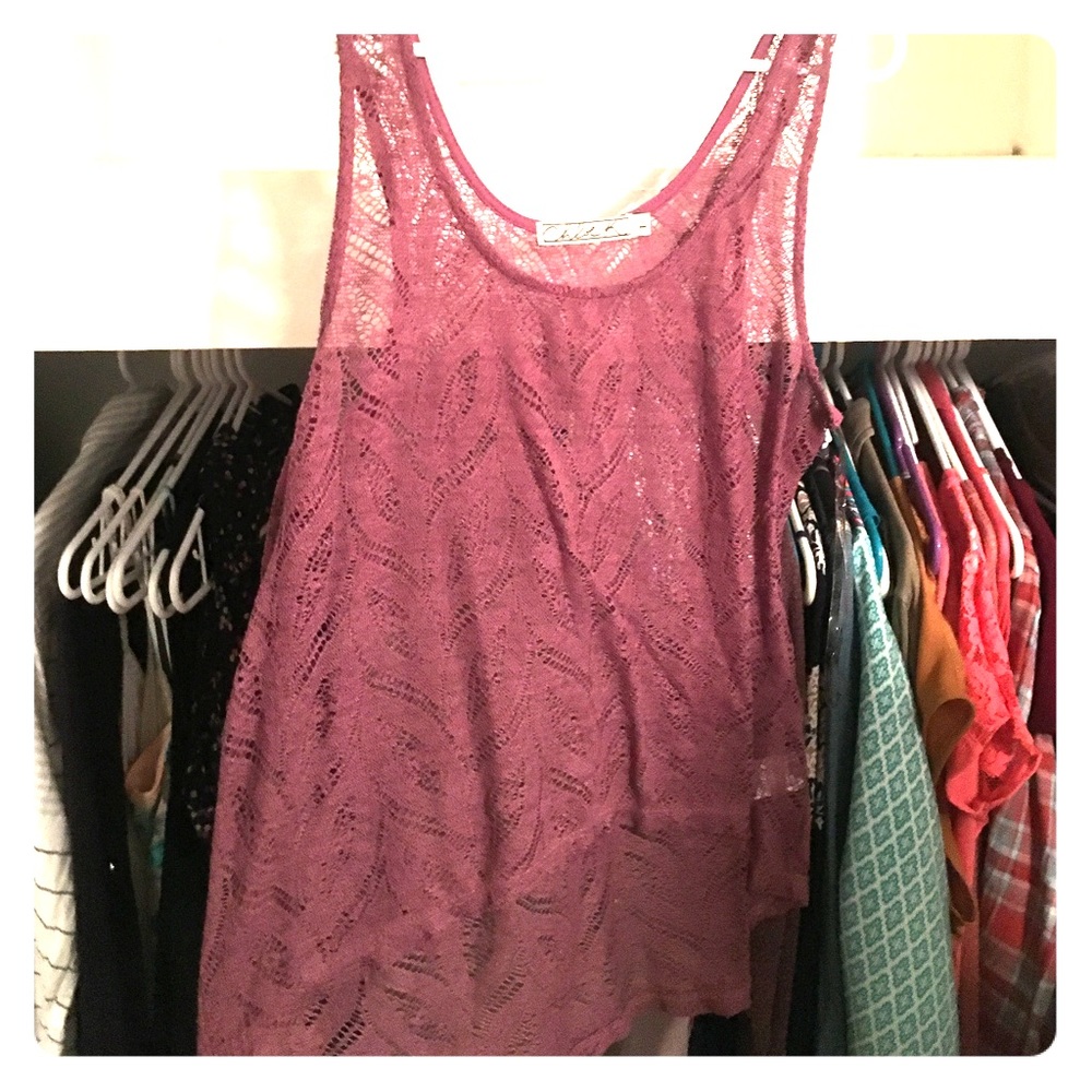 Lace purple top