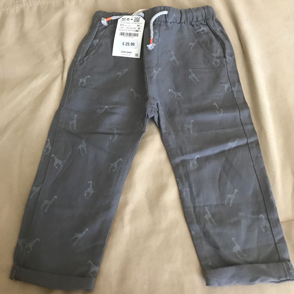 Zara linen giraffe pants