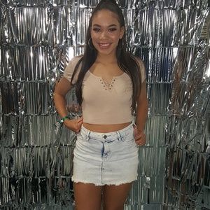 Hollister denim mini skirt (READ DESCRIPTION)