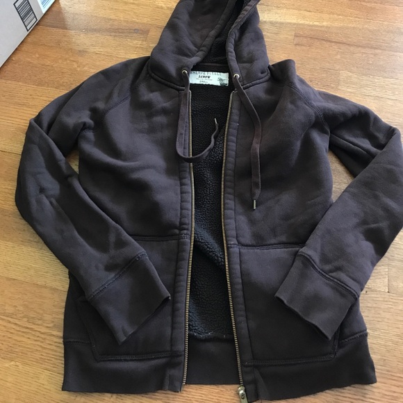 J. Crew Sweaters - Jcrew Sherpa lined hoodie full zip sweatshirt