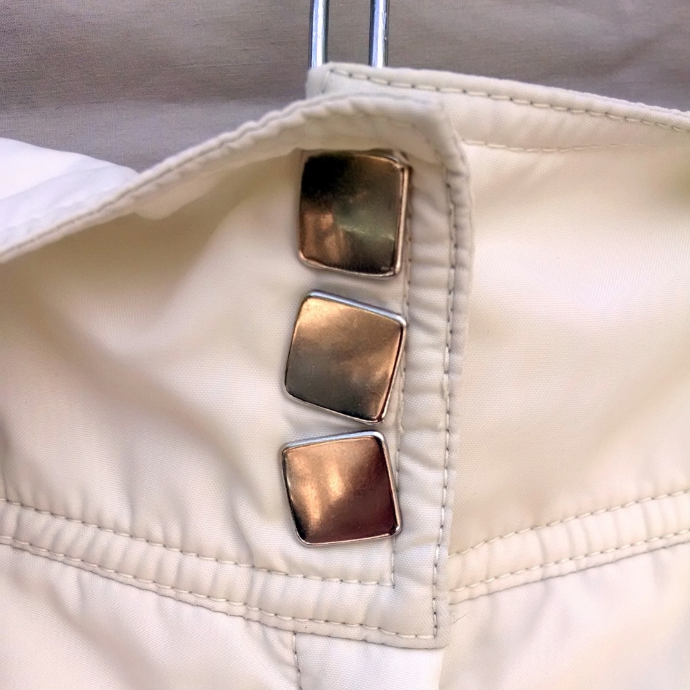 Vintage Snuggler Off-White Overall Bib Ski Pants - Picture 5 of 7