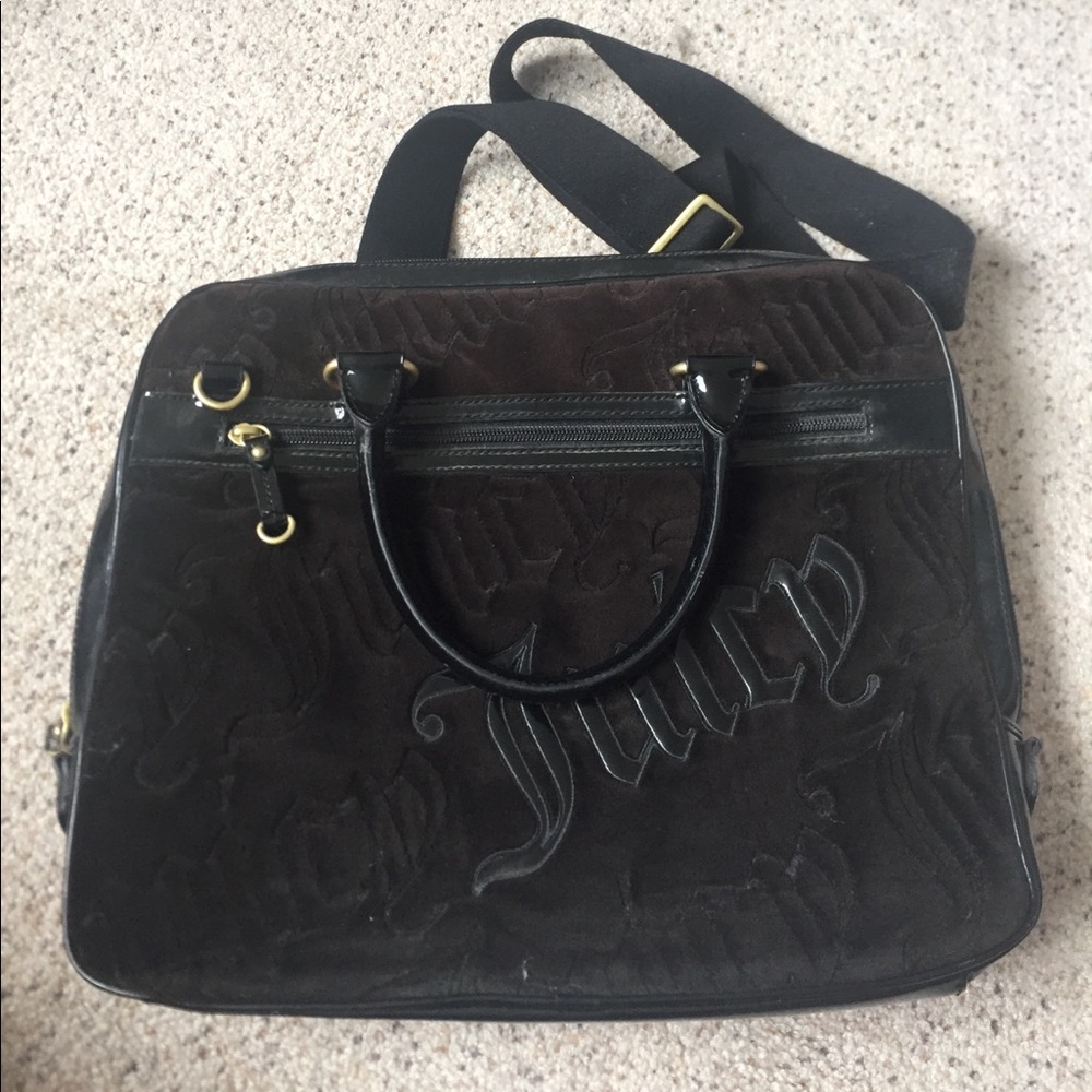 Juicy Couture Laptop Computer Sling Bag in Black