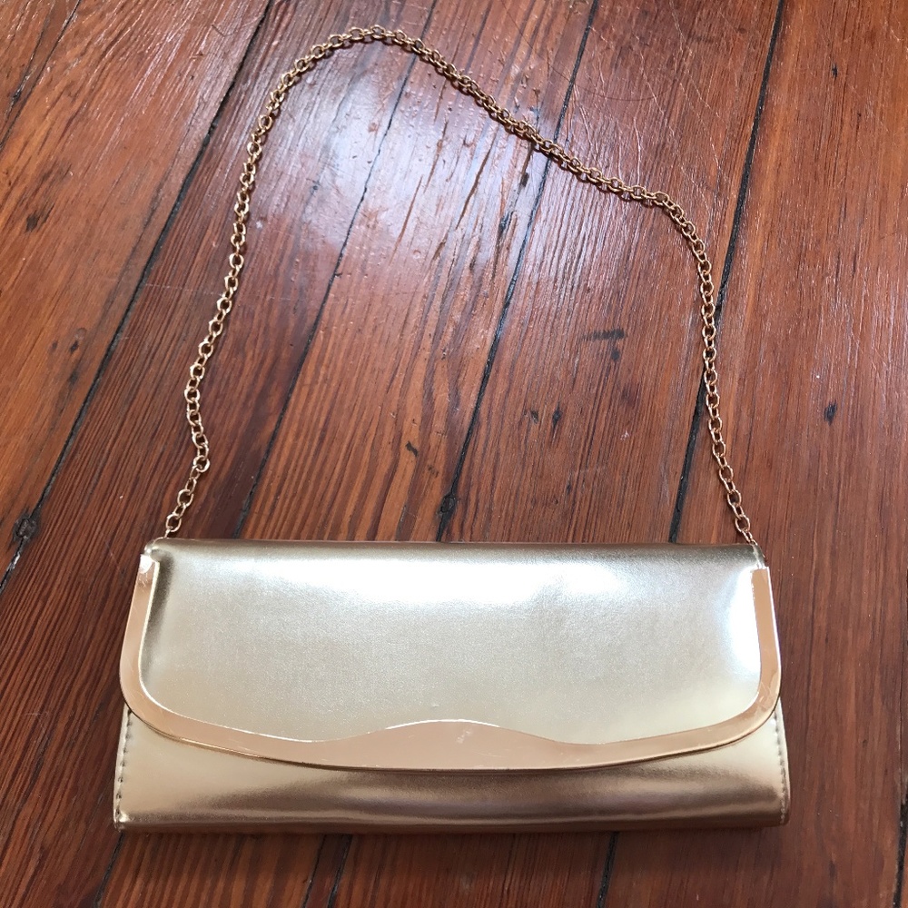 gold Aldo clutch
