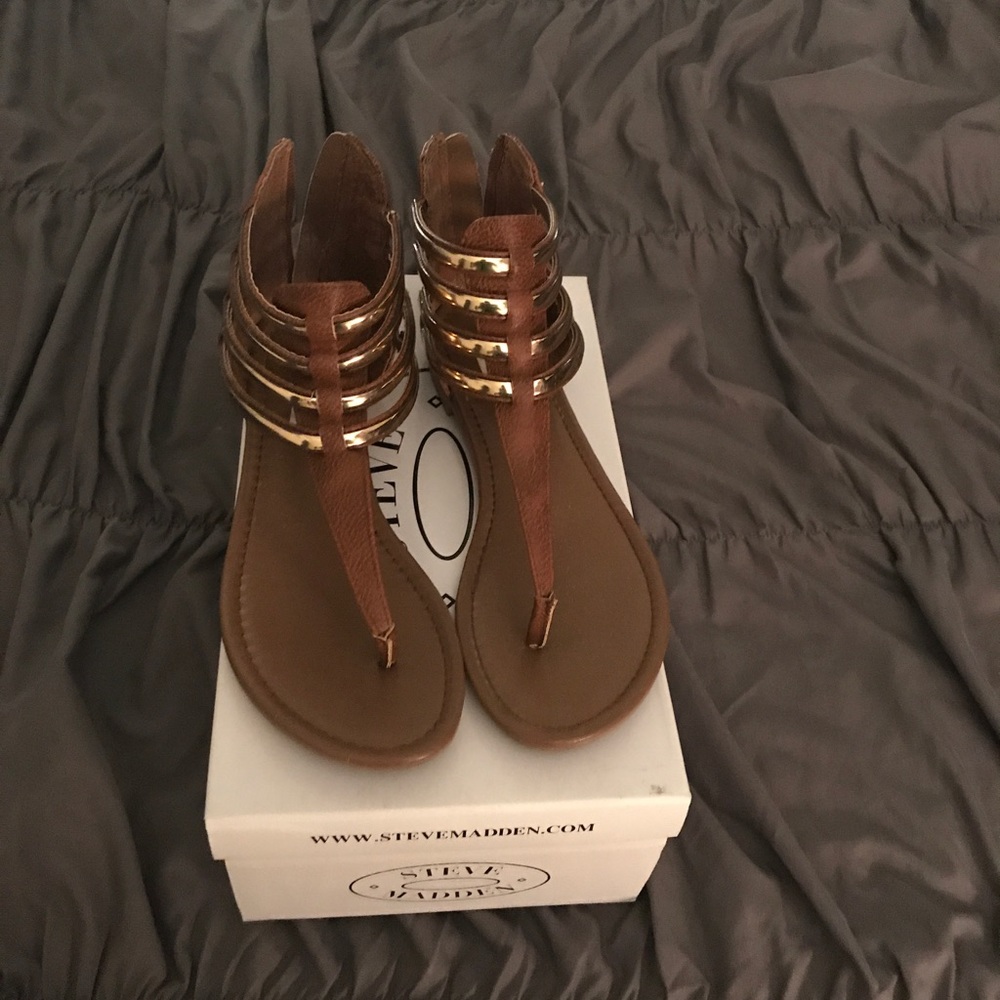 Steve Madden gladiator sandals-Cognac