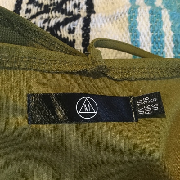 Missguided Harness Neck Crop Top Green Size 6 - Picture 5 of 6