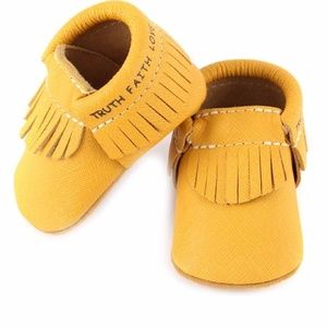 First Steps Leather Saffiano Moccasins