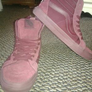 Maroon vans Sk8 hi, men's 8.5