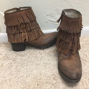 Freebird Belle fringe booties