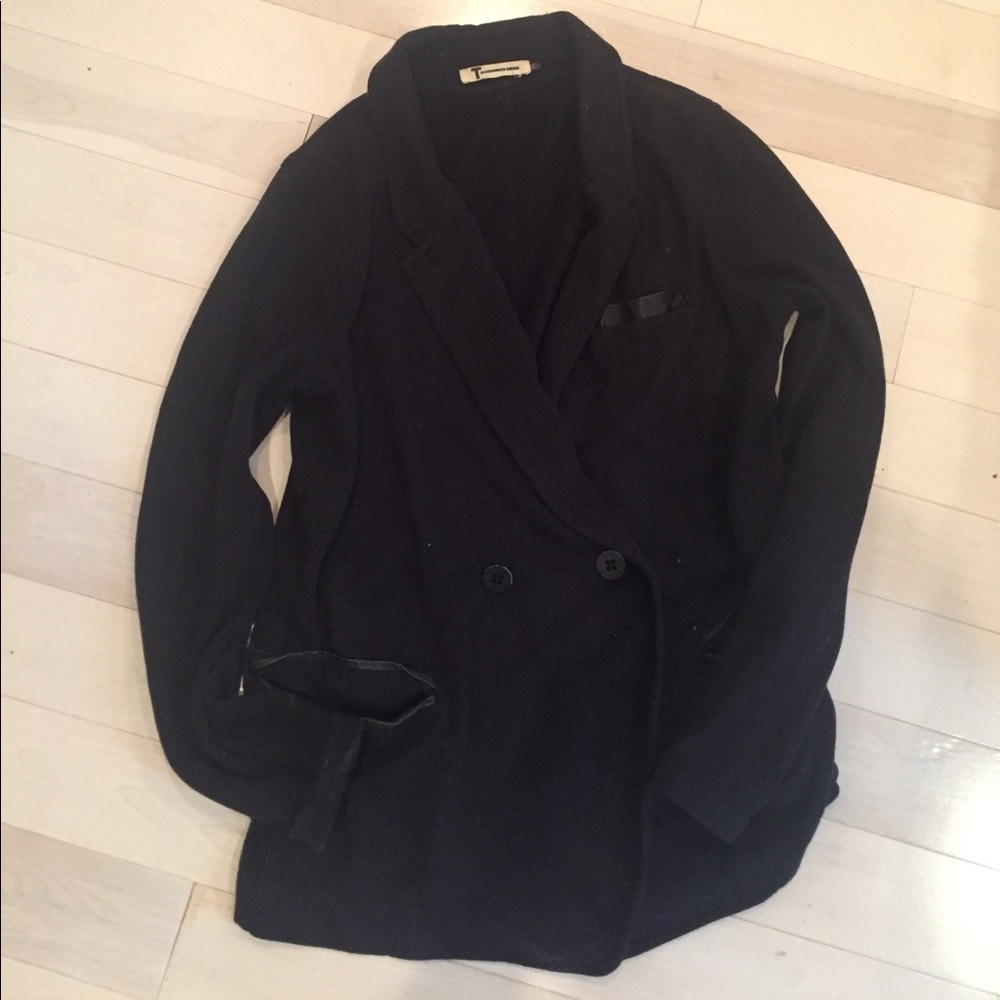 Alexander Wang Leather-trim Sweater Blazer