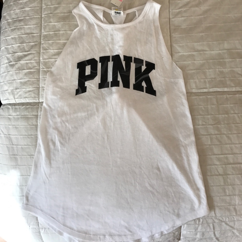 Pink t-back tank