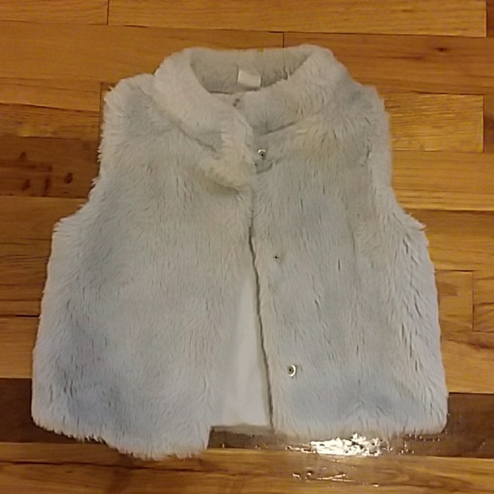Grey Fuzzy Vest