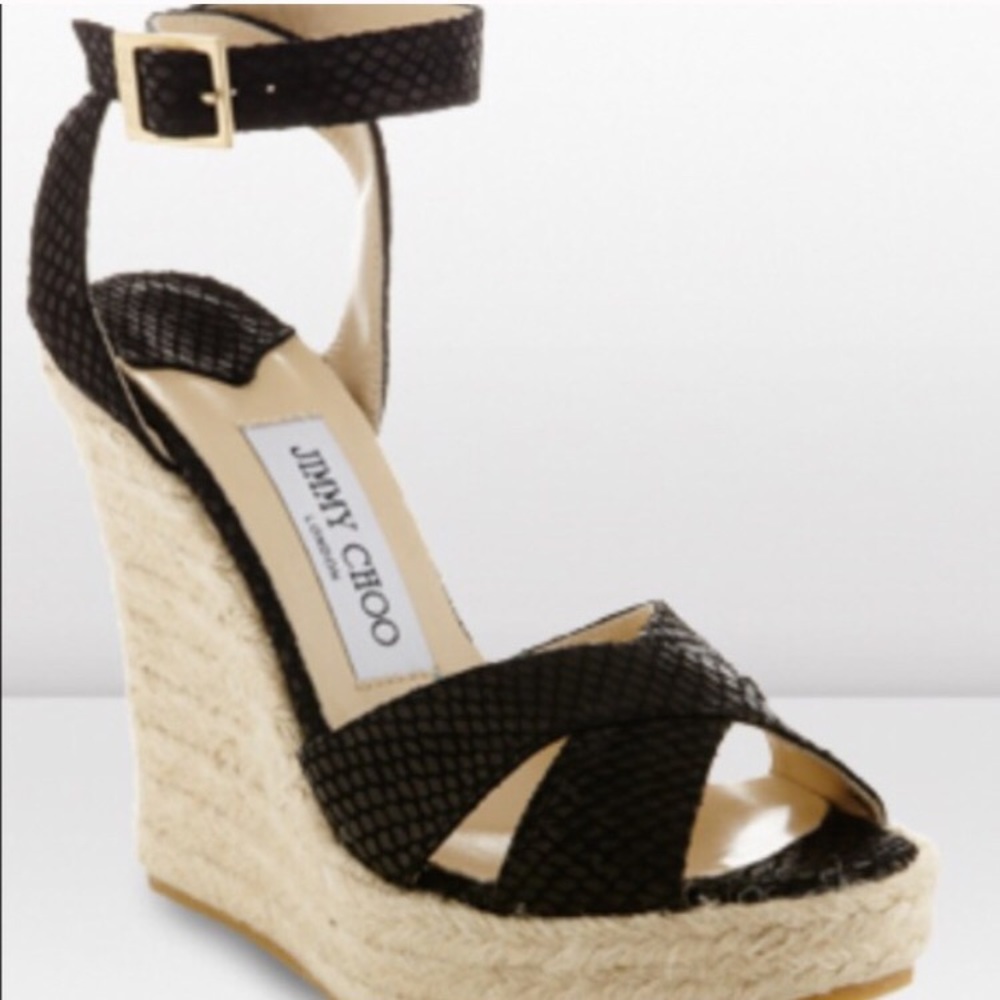 SOLD xxxxxxJimmy Choo Phoenix espadrille wedges