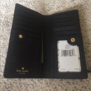 NWT Kate Spade Black Stacy Wallet