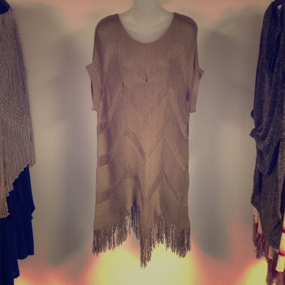 New with tags! Fringed tunic