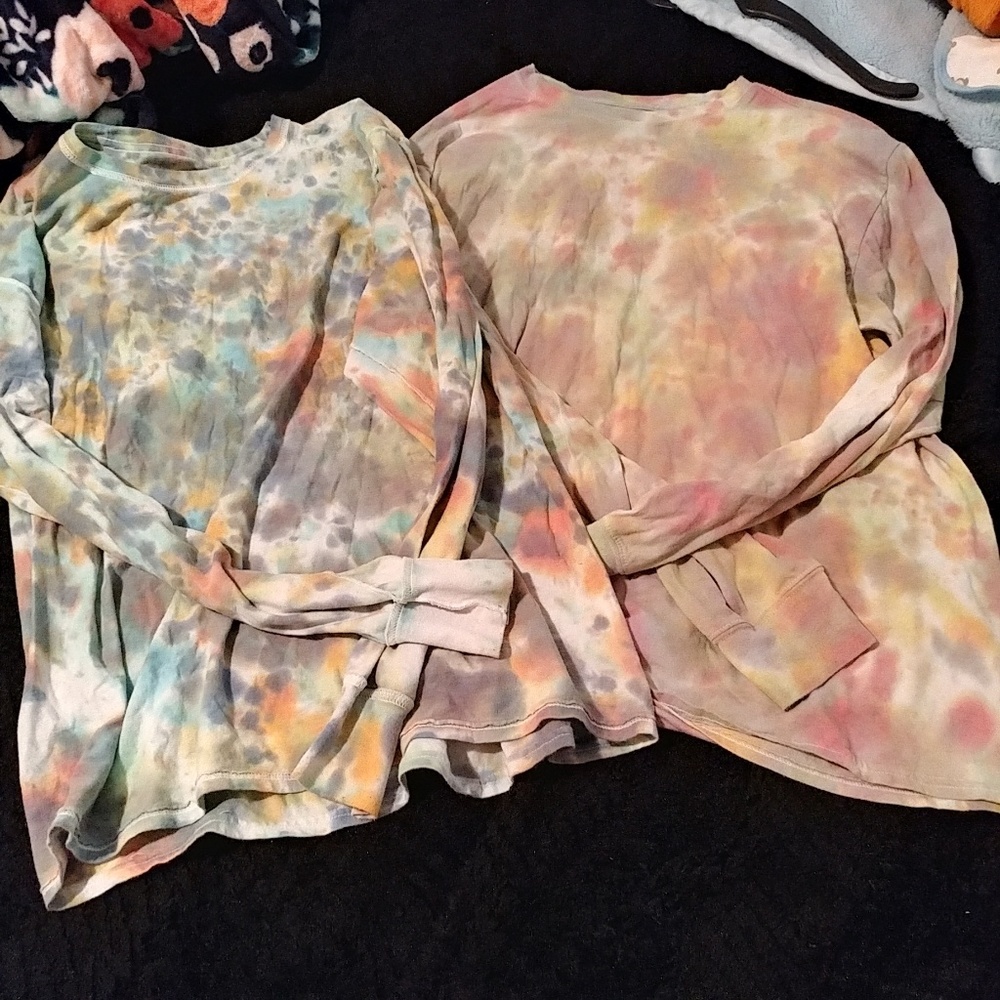 2 long sleeve DIay Tie Dye shirts