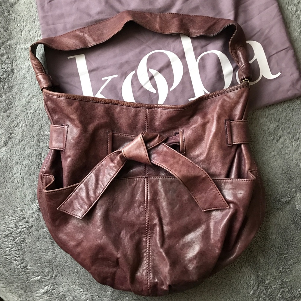 Kooba Devin Large Learher Purple Hobo