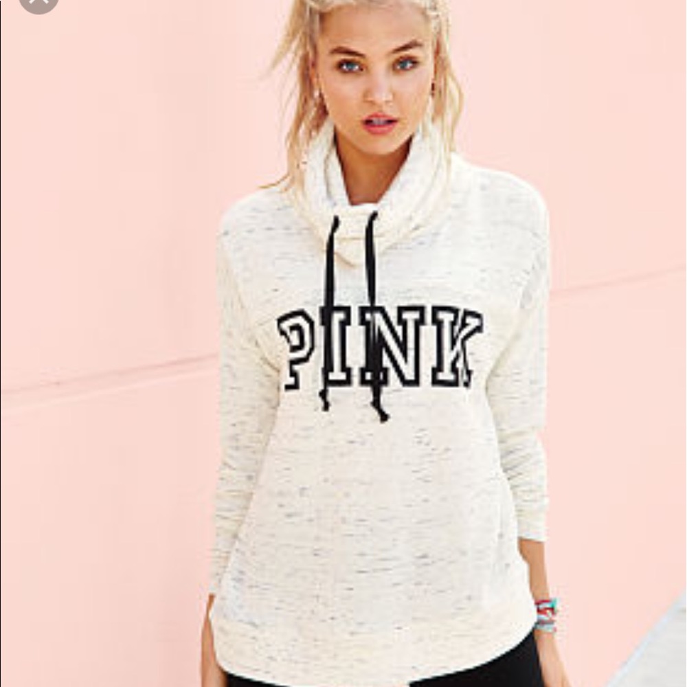 PINK cowl neck sweater