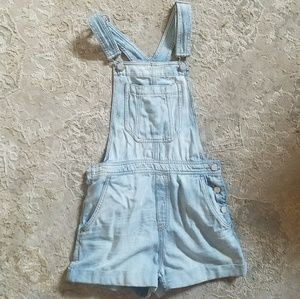 Overall Jean Shorts