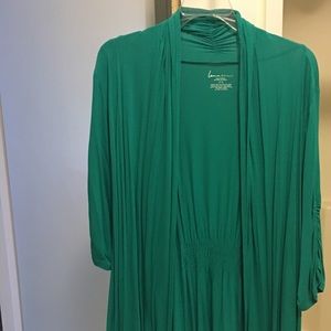 Quarter sleeve teal sweater